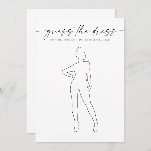 Raten Sie mal, wie das Dress Brautparty-Spiel läuf Programm (Vorne/Hinten)