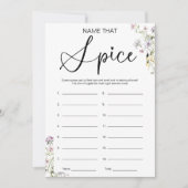 Raten Sie mal, wie das Gewürzspiel im Brautparty a Einladung (Vorderseite)