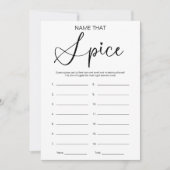 Raten Sie mal, wie das Gewürzspiel im Brautparty a Einladung (Vorderseite)