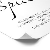 Raten Sie mal, wie das Spice-Brautparty-Spiel-Zeic Poster (Ecke)
