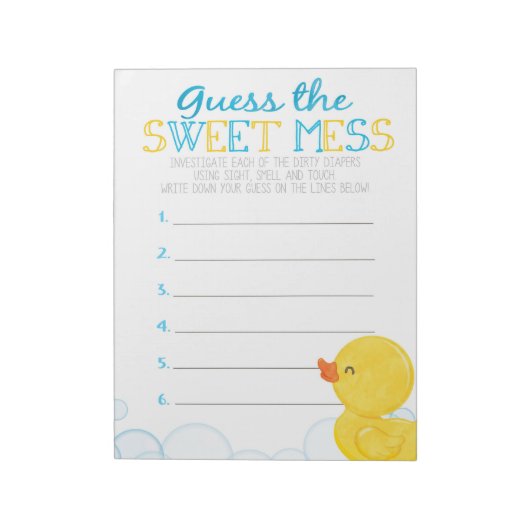 Raten Sie mal, wie das süße Schlammerschwingel-Spi Notizblock (Rotiert)