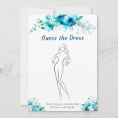 Raten Sie mal, wie die Blue Brautparty Game Cards Einladung (Vorderseite)