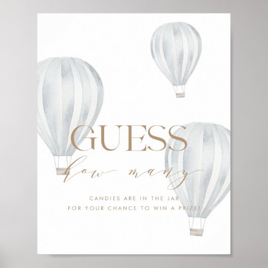 Raten Sie mal, wie viele Baby Shower Game Schild B (Vorne)