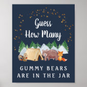 Raten Sie mal, wie viele Bären Woodland Baby Showe Poster (Vorne)