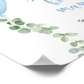 Raten Sie mal, wie viele blauen Ballons für Babydu Poster (Ecke)