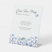 Raten Sie mal, wie viele Blue Wildblumen Duschspie Sockelschild (Vorderseite)