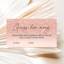 Raten Sie mal, wie viele Bonbons Rose Gold Bridal