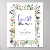 Raten Sie mal, wie viele? Butterfly Garden Wasserf Poster (Vorne)