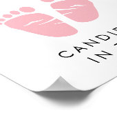 Raten Sie mal, wie viele Candies Baby Girl Duschsp Poster (Ecke)