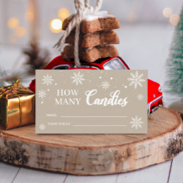 Raten Sie mal, wie viele Candies Winter Baby Showe Begleitkarte