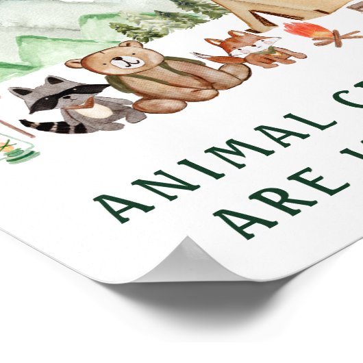 Raten Sie mal, wie viele Crackers Woodland Baby Sh Poster (Ecke)