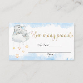 Raten Sie mal, wie viele Erdnusskarten Babydusche  Begleitkarte