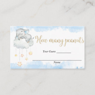 Raten Sie mal, wie viele Erdnusskarten Babydusche Begleitkarte