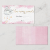 Raten Sie mal, wie viele Erdnusskarten Babydusche Begleitkarte (Vorne/Hinten)