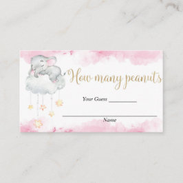 Raten Sie mal, wie viele Erdnusskarten Babydusche  Begleitkarte