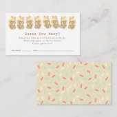 Raten Sie mal, wie viele Gummibären Gold-Baby-Dusc Begleitkarte (Vorne/Hinten)