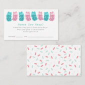 Raten Sie mal, wie viele Gummibärentücher das Kind Begleitkarte (Vorne/Hinten)