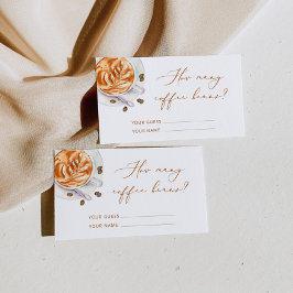 Raten Sie mal, wie viele Kaffeebohnen Brautparty-S Begleitkarte