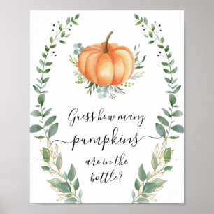 Raten Sie mal, wie viele Kürbis sich im Flaschenet Poster