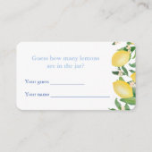 Raten Sie mal, wie viele Lemons Polterabend Game C Begleitkarte (Vorderseite)
