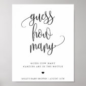 Raten Sie mal, wie viele Minimalistische Kalligraf Poster (Vorne)