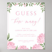 Raten Sie mal, wie viele Pink Hydrangea-Duschspiel Poster (Vorne)