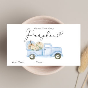 Raten Sie mal, wie viele Pumpkins Baby Boy Showspi Begleitkarte