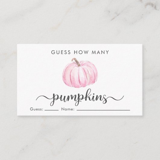 Raten Sie mal, wie viele Pumpkins Baby Girl Showsp Begleitkarte (Vorderseite)