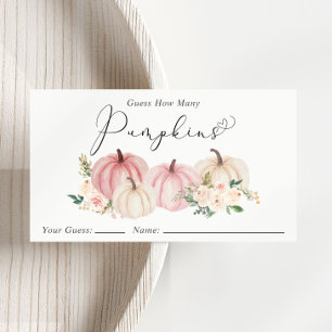 Raten Sie mal, wie viele Pumpkins Baby Showspiele Begleitkarte