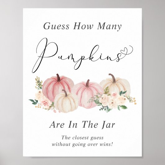 Raten Sie mal, wie viele Pumpkins Baby Showspiele Poster (Vorne)
