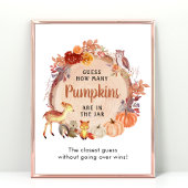 Raten Sie mal, wie viele Pumpkins Baby Showspiele Poster