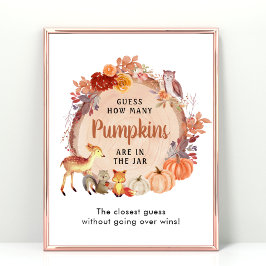 Raten Sie mal, wie viele Pumpkins Baby Showspiele Poster