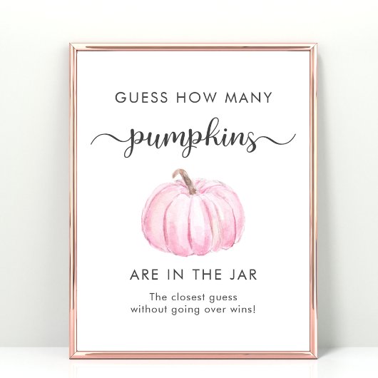 Raten Sie mal, wie viele Pumpkins Baby Showspiele Poster