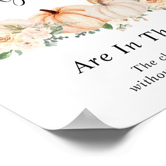 Raten Sie mal, wie viele Pumpkins Baby Showspiele Poster (Ecke)