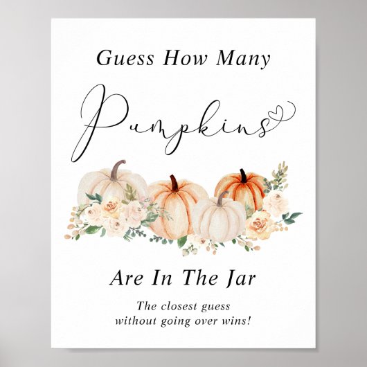 Raten Sie mal, wie viele Pumpkins Baby Showspiele Poster (Vorne)