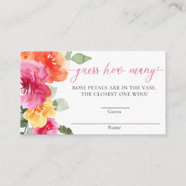 Raten Sie mal, wie viele rosa orangefarbene Pony-B Begleitkarte