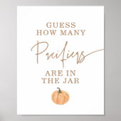 Raten Sie mal, wie viele Schnuller Baby Shower Gam Poster (Vorne)