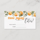 Raten Sie mal, wie viele Süssen Babydusche spielen Begleitkarte (Vorderseite)