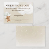 Raten Sie mal, wie viele Teeddy Bear Babyduschkart Begleitkarte (Vorne/Hinten)