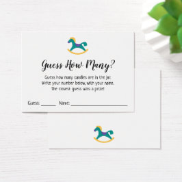 Raten Sie mal, wie viele? Weiße mit rockender Pfer