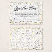 Raten Sie mal, wie viele? Weiße w/Gold Confetti-Sp (Vorne & Hinten)