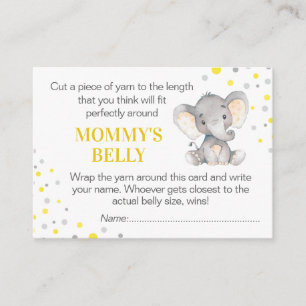 Raten Sie Mommys Game Card Elephant Baby Shower Begleitkarte