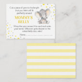 Raten Sie Mommys Game Card Elephant Baby Shower Begleitkarte (Vorne/Hinten)