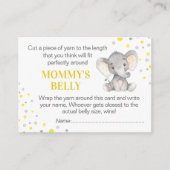 Raten Sie Mommys Game Card Elephant Baby Shower Begleitkarte (Vorderseite)