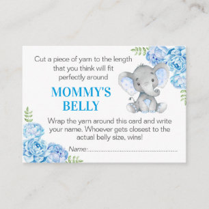Raten Sie Mommys Game Card Elephant Baby Shower Begleitkarte