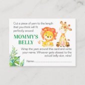 Raten Sie Mommys Game Card Safari Baby Shower Begleitkarte (Vorderseite)