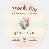 "Raten Sie wem" Geschlecht offenbart Ultraschalldu Runder Aufkleber (Vorderseite)