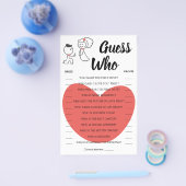 Raten Sie, wer die Duschkarte Hochzeit hat Flyer (Einzeln)