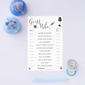 Raten Sie, wer Green Pen & Inkwell Shower Game Car Flyer (Einzeln)