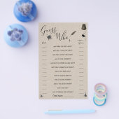 Raten Sie, wer Green Pen & Inkwell Shower Game Car Flyer (Einzeln)